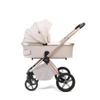 Коляска 2 В 1 Peppy Monaco Plus Beige (бежевый), рама беж, шлифованный