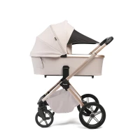 Коляска 2 В 1 Peppy Monaco Plus Beige (бежевый), рама беж, шлифованный