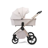 Коляска 2 В 1 Peppy Monaco Plus Beige (бежевый), рама беж, шлифованный