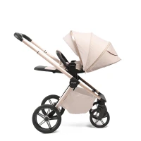 Коляска 2 В 1 Peppy Monaco Plus Beige (бежевый), рама беж, шлифованный