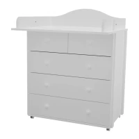 var-Комод Incanto NUVOLLA LUX 800 с широким откидным пеленальным столиком белый