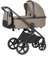 var-Коляска 3 В 1 CARRELLO Ultimo Black Pearl Beige Арт 6538