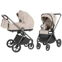 var-Коляска 2 в 1 CARRELLO Ultra 2026 Maple Beige (Белый) Арт 6527