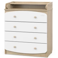 var-Комод Indigo Classic 800/4 МДФ, ЛДСП дуб сонома-белый