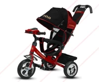 var-Велосипед трехколесный Luxmom 5588 черно-красный