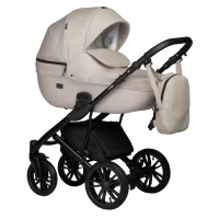 var-Коляска 2в1 Indigo MIO ECO 02 св.бежевая кожа