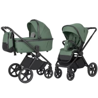 var-Коляска 2 В 1 CARRELLO Ultimo Black 2025 Fern Green Арт 6528