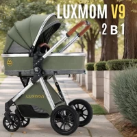 var-Коляска-трансформер 2в1 Luxmom V9 Зеленый