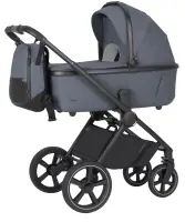var-Коляска 3 В 1 CARRELLO Ultimo Black Cool Grey Арт 6538