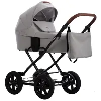 var-Коляска 2в1 Bebetto AQUARIUS PRO Арт 02 Св. серая кожа