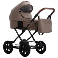 var-Коляска 2в1 Bebetto AQUARIUS PRO Арт 04 Т. бежевая кожа