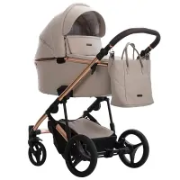 var-Коляска 2 в 1 Bebetto LOREN STELLA pro Арт 05 Бежевая кожа