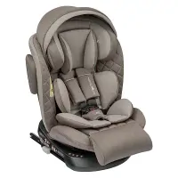 var-Автокресло INDIGO SMART+ Isofix, капюшон, подножка, 0+1+2+3 0-36 кг Арт бежевый-коричневый