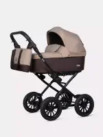 var-Коляска 2 в 1 Riko Basic Bella Classic 2025 коричневый-бежевый Арт 07