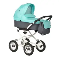 var-Коляска 2 в 1 Indigo BLUES Classic мятный Арт bl 07
