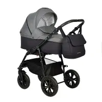 var-Коляска 2 в 1 Indigo CHARLOTTE Sity черный+т.серый Арт cs 04