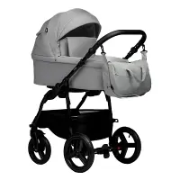 var-Коляска 2 в 1 Indigo IMPULSE ECO св.серая кожа+св.серый Арт ie 04