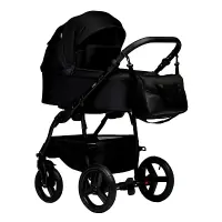 var-Коляска 2 в 1 Indigo IMPULSE ECO черная кожа+черный Арт ie 08