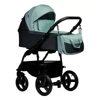 var-Коляска 2 в 1 Indigo IMPULSE ECO серая кожа+шалфей Арт ie 07