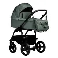 var-Коляска 2 в 1 Indigo IMPULSE ECO шалфей кожа+шалфей Арт ie 01