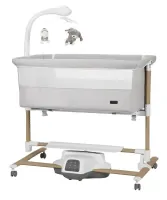 var-Приставная кроватка Carrello Bloom Wooden Silk Beige