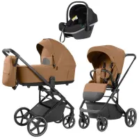 var-Коляска 3 в 1 CARRELLO Alfa 2026 Honey Beige + Автокресло Nova