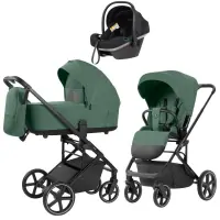 var-Коляска 3 в 1 CARRELLO Alfa 2026 Meadow Green + Автокресло Nova