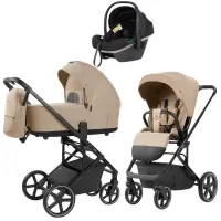 var-Коляска 3 в 1 CARRELLO Alfa 2026 Natural Beige + Автокресло Nova