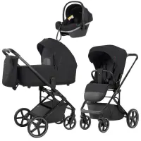 var-Коляска 3 в 1 CARRELLO Alfa 2026 Rock Black + Автокресло Nova