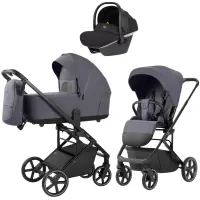 var-Коляска 3 в 1 CARRELLO Alfa 2026 Fashion Grey + Автокресло Nova