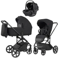 var-Коляска 3 в 1 CARRELLO Alfa 2026 Rock Black + Автокресло Vega