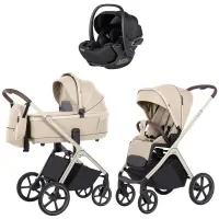 var-Коляска 3 в 1 CARRELLO Vector Seashell Beige + Автокресло Vega