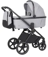 var-Коляска 3 В 1 CARRELLO Ultimo Black Arctic Grey Арт 6538