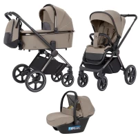 var-Коляска 3 В 1 CARRELLO Ultimo CHROME Pearl Beige Арт 6512