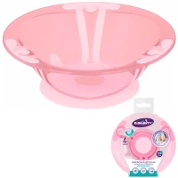 3067-tarelka-detskaia-glubokaia-na-prisoske-300ml-rozovyi-plastiska-431311805-06249p