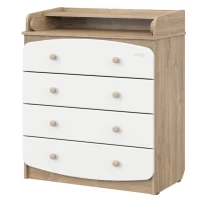 Комод Indigo Classic 800/4 МДФ, ЛДСП белый-белый