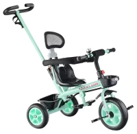 4538-velosiped-trehkolesnyj-rocket-s-ruchkoj-biryuzovyj