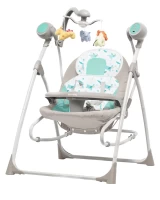 var-Качель-шезлонг 2в1 CARRELLO Nanny с пультом Azure-Beige