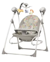 var-Качель-шезлонг 2в1 CARRELLO Nanny с пультом Grey-Planet