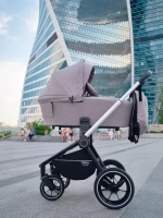 var-Коляска 2 в 1 MOWBABY ZOOM PU SILVER BEIGE