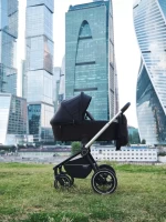 var-Коляска 2 в 1 MOWBABY ZOOM PU SILVER BLACK