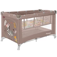 var-Манеж-кровать CARRELLO Piccolo+ с рисунком Sand Beige